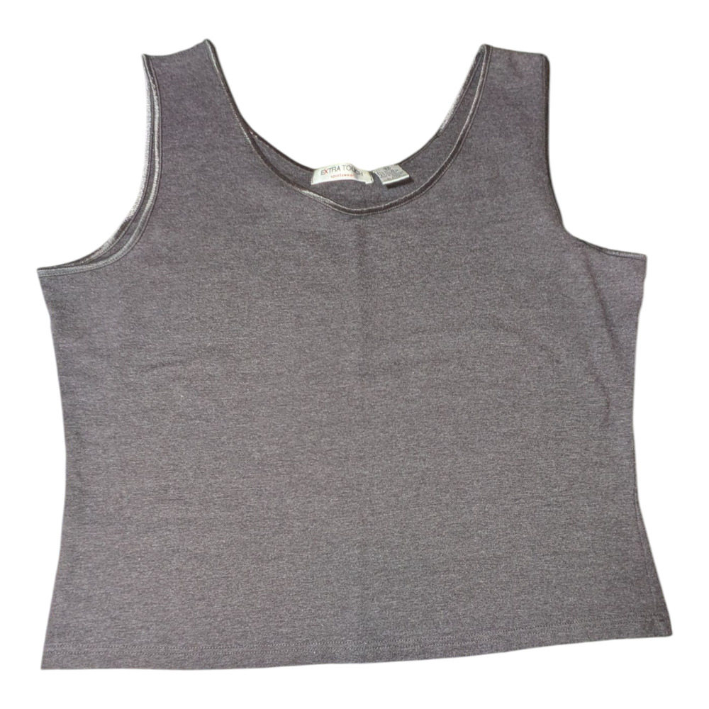 Extra Touch Sports Wear Size 2XL Women's Tank Top Grey Pre Owned Well Cared For